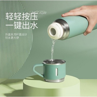 全钢小茶盖304不锈钢保温杯韩版可印刷礼品便携大气时尚子弹头杯图4
