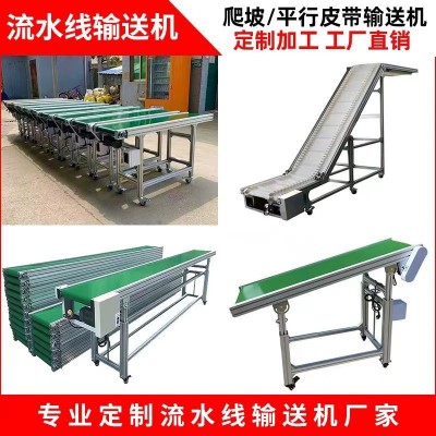 流水线输送机不锈钢PU食品级传送带物料裙边爬坡输送带小型运输机图2