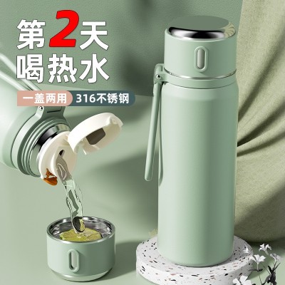 保温杯女士高颜值316不锈钢男生儿童上学专用2023新款网红水杯子图1