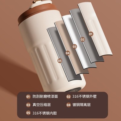 智能温显咖啡杯316不锈钢保温杯男女高颜值家用杯子车载水杯定制图3