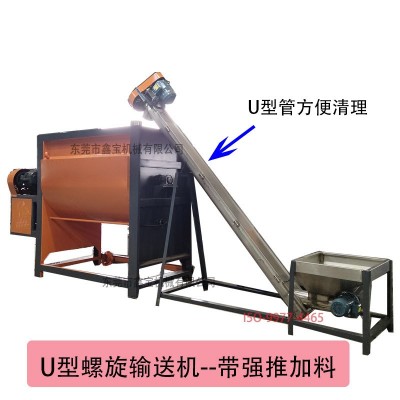 不锈钢大管径螺旋上料机 工业盐提升机 食品输送机U型管方便清理