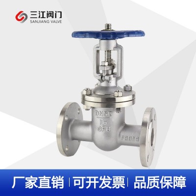厂家直供Z41W-16P法兰阀门DN15DN50DN80高压水阀304不锈钢闸阀图1