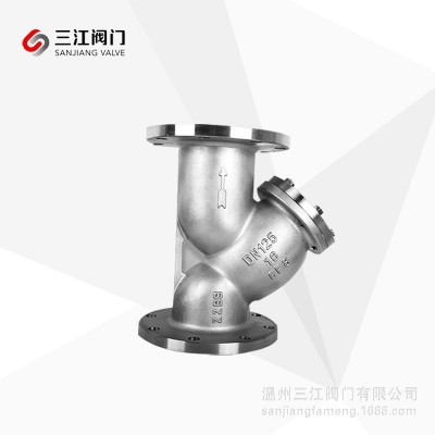 不锈钢过滤阀美标304管道式蒸汽水管过滤器法兰阀门Y型过滤器316L图4