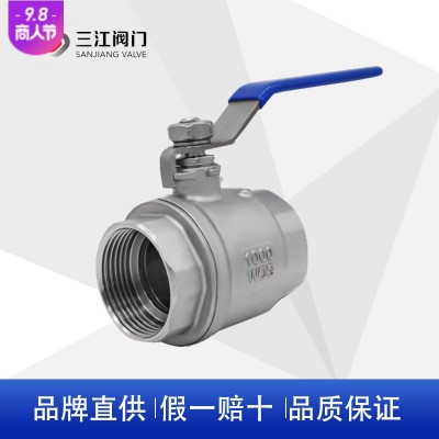 304内螺纹丝扣全通径球阀Q11F-16P自来水开关阀不锈钢两片式球阀图1