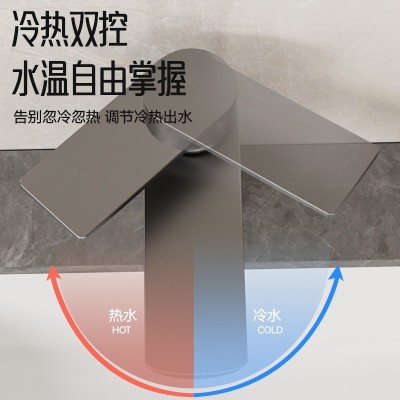 不锈钢水龙头洗手盆洗脸盆卫生间冷热水浴室柜台盆家用台面盆龙头图2