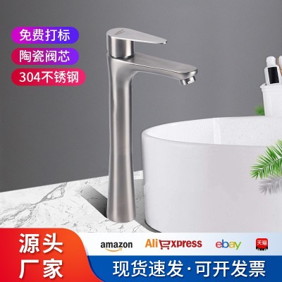 家用加高款脸盆水龙头浴室洗手盆台上面盆小蛮腰单冷龙头现货批发图2