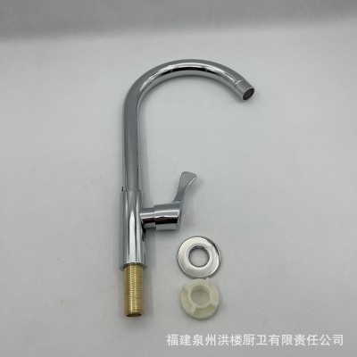 304不锈钢水龙头 不锈钢电镀单冷厨房龙头水槽大弯管菜盆龙头图3