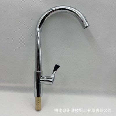 304不锈钢水龙头 不锈钢电镀单冷厨房龙头水槽大弯管菜盆龙头图5