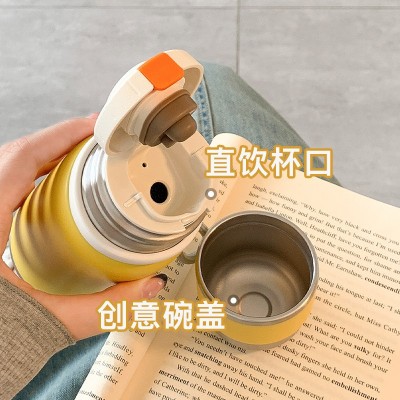 简约保温杯316食品级高颜值泡茶水杯学生便携不锈钢杯子带盖喝水图3