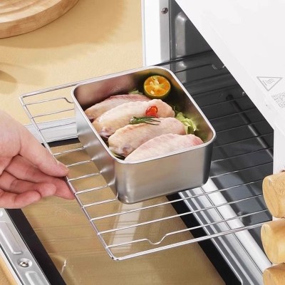 食品级304不锈钢保鲜盒方形野餐冰箱专用收纳多用盒午餐肉模具盒图4