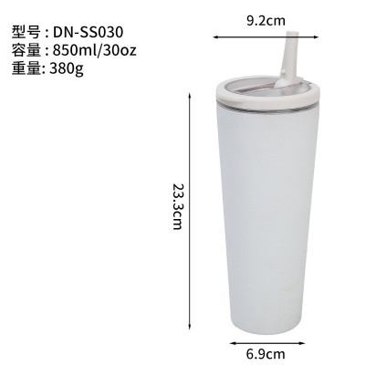 新款不锈钢保温杯提手密封双饮运动水壶便携户外水杯真空保温杯图4