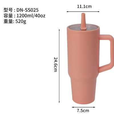 新款304不锈钢真空保温保冷杯车载手柄保温杯40oz汽车杯冰霸杯图2