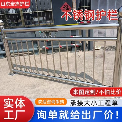 304桥梁防撞护栏不锈钢复合管河道栏杆景观道路防护隔离桥梁护栏图3