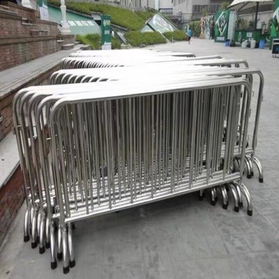 304不锈钢铁马护栏活动脚施工防护围栏可移动排队隔离栏图2