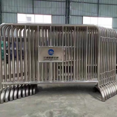 304不锈钢铁马护栏活动脚施工防护可移动排队围栏市政道路隔离栏图2