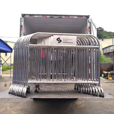 304不锈钢铁马防护栏道路施工隔离栏商场排队地铁可移动加厚围栏图3