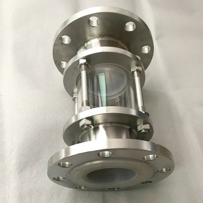 304不锈钢直通视镜 耐酸碱衬氟视镜 化工管道防腐蚀法兰衬氟视盅图2