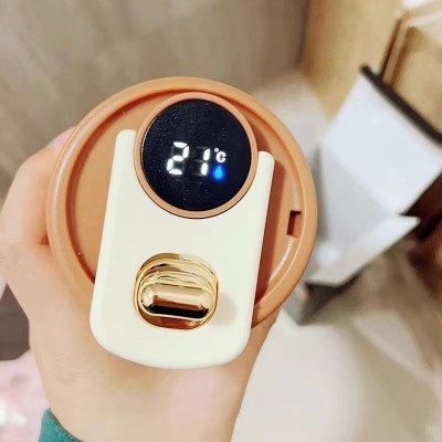 316不锈钢保温杯智能显示温度水杯女生高颜值咖啡杯简约ins风杯子图3
