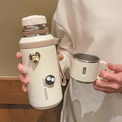 316不锈钢保温杯大容量高颜值水杯学生儿童上学专用茶水分离杯子图3