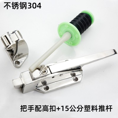 304不锈钢冷库门把手高度可调1178冰冻冷库门锁工业烤箱烘箱门锁图4