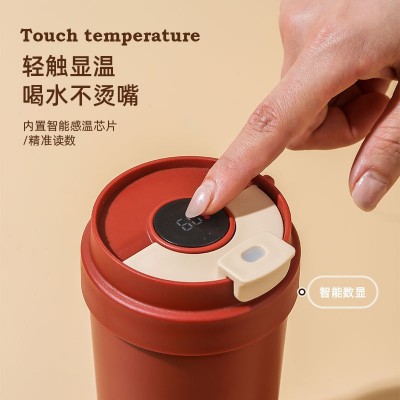 新款陶瓷涂层内胆不锈钢保温杯便携车载水杯高颜值水杯咖啡杯批发图2