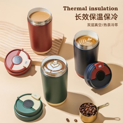 新款陶瓷涂层内胆不锈钢保温杯便携车载水杯高颜值水杯咖啡杯批发图4