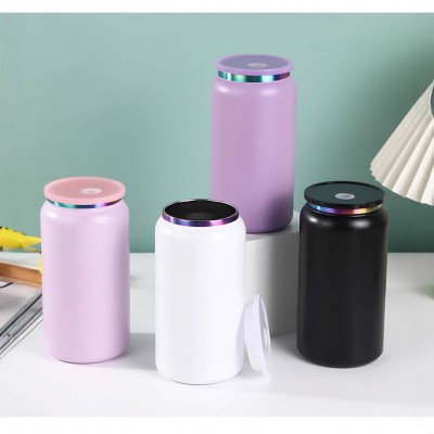 2024热卖跨境304不锈钢真空保温杯喷塑电镀16OZ彩口彩色保温杯图2