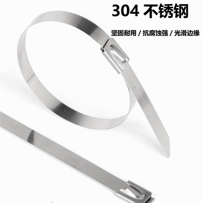 304不锈钢扎带金属束线带电线电缆船用自锁扎带4.6/7.9/10/12/16图2