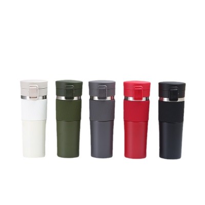 现代简约304不锈钢咖啡杯便携式带锁扣弹跳杯办公车载保温杯图5