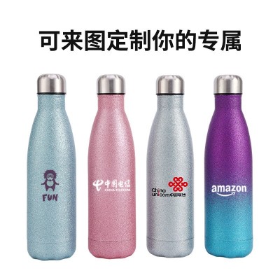 新款跨境 304不锈钢保温杯创意闪光漆可乐瓶大容量户外运动水瓶图4