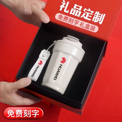 新款316不锈钢八角咖啡杯高颜值真空保温杯年会礼品印log o随手杯图2