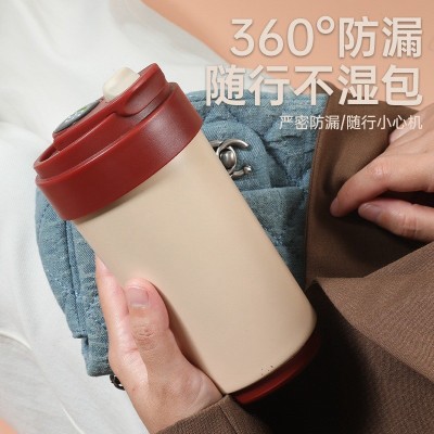 316不锈钢智能显温咖啡杯双饮车载吸管杯户外随行保温杯子可LOGO图3