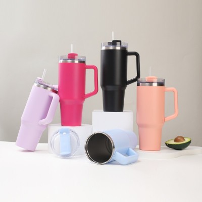 跨境厂家直供304不锈钢大容量手柄车载汽车杯时尚户外运动保温杯图3