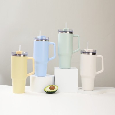 跨境厂家直供304不锈钢大容量手柄车载汽车杯时尚户外运动保温杯图4