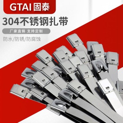 304不锈钢扎带7.9MM宽*450MM长金属钢锁紧收拉绑带捆扎户外图3