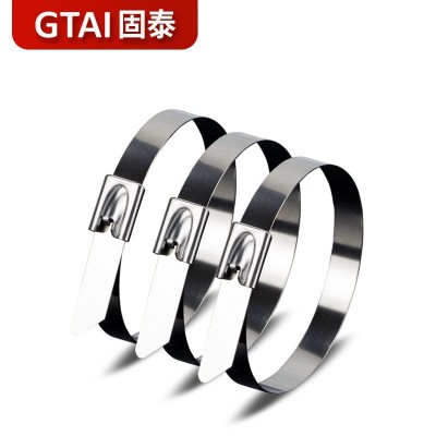 304不锈钢扎带7.9MM宽*450MM长金属钢锁紧收拉绑带捆扎户外图1