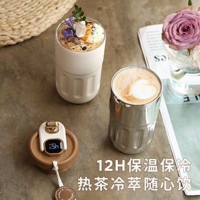 智能咖啡杯316不锈钢保温杯女生高颜值学生精致商务便携随行水杯图3