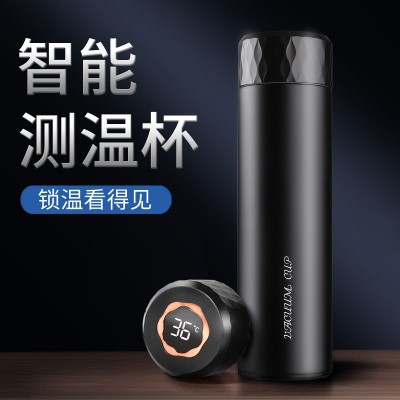 创意男女便携焖茶杯316不锈钢智能保温杯 温显商务办公水杯礼品图2