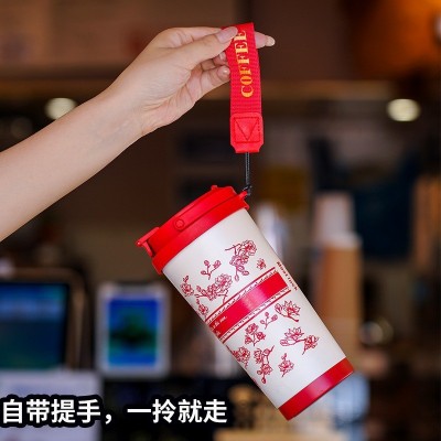 新款316不锈钢双饮咖啡杯大容量便携式随行吸管杯户外车载保温杯图4