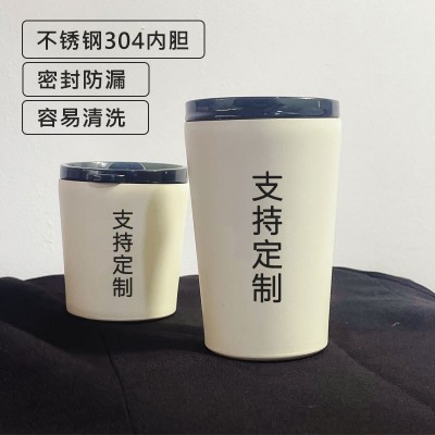 韩式小狗不锈钢咖啡杯带盖保温可爱卡通随手咖啡杯创意便携水杯