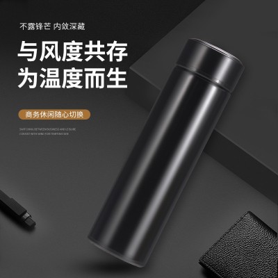 热销304不锈钢保温杯商务办公直身杯创意广告礼品杯刻字logo批发