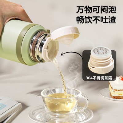 新款316不锈钢保温杯高颜值水杯大容量便携带提绳杯盖吸管水杯子图2
