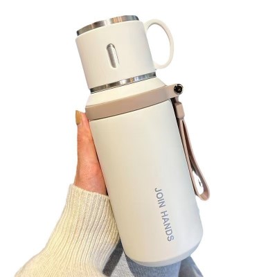 新款316不锈钢保温杯高颜值水杯大容量便携带提绳杯盖吸管水杯子图4