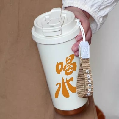 双饮水杯316不锈钢吸管保温杯大容量简约便携防摔学生咖啡杯子男图3