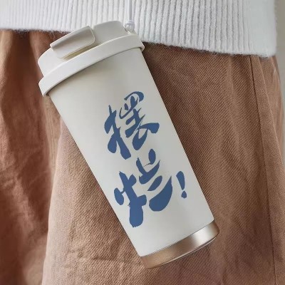 双饮水杯316不锈钢吸管保温杯大容量简约便携防摔学生咖啡杯子男图2