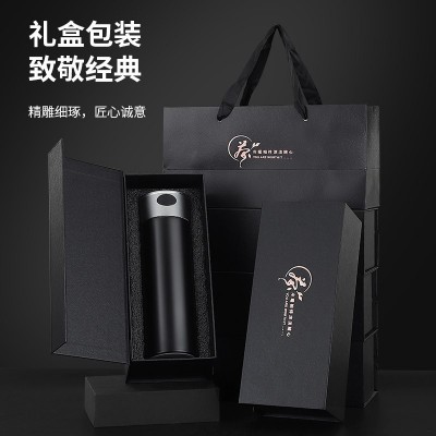 高颜值一键开盖316不锈钢保温杯车载商务智能显温茶水分离速开杯图4