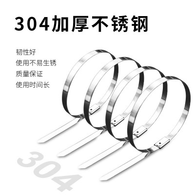 304不锈钢扎带4.6宽金属钢丝耐高温户外捆绑钢扎带固定捆扎带绑扎图3