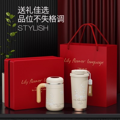 新款316不锈钢保温杯咖啡杯办公杯礼盒装高端商务伴手礼水杯定 制图4