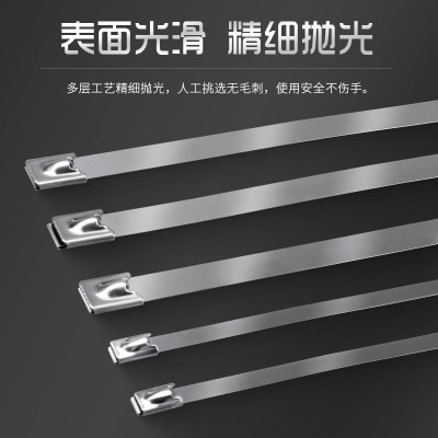 201不锈钢扎带4.6*300*400*500*600*7.9*800*1000*10*12船用钢珠图5