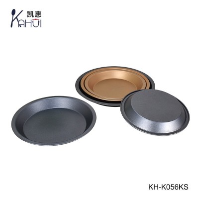 不锈钢披萨盘不粘烤盘戚风蛋糕模具面包烘焙用具圆形凉皮盘牛排盘图2